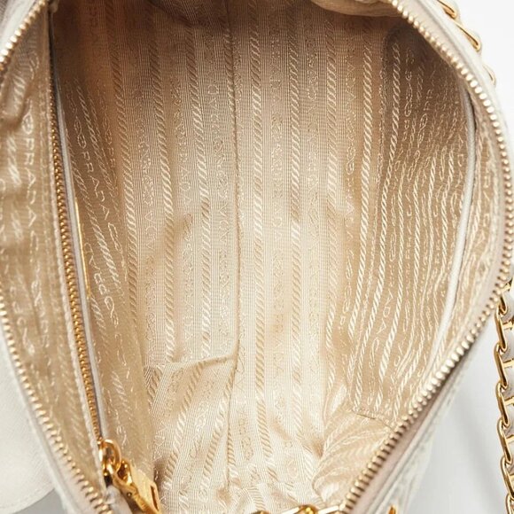 Prada Pomice Tessuto Impuntu Nylon Chain Flap Bag BR4965 - Picture 6 of 12